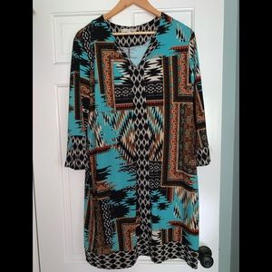 Signature Camryn Dress Aztec or southwest vibes XL